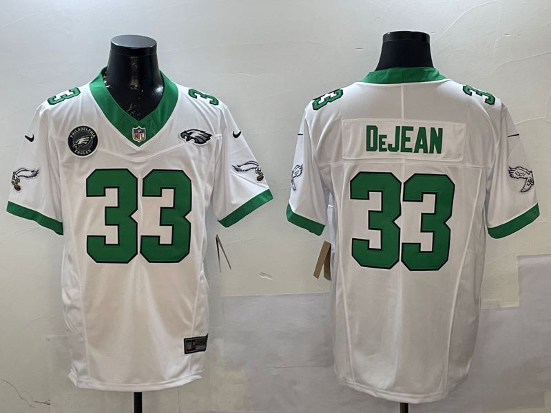 Men Philadelphia Eagles #33 DeJean White Retro three generations 2025 Nike Limited NFL Jersey style 4->philadelphia eagles->NFL Jersey